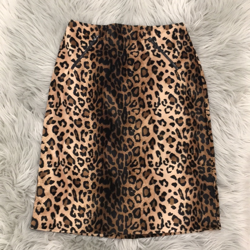 Vintage Betsey Johnson High Waisted Leopard Skirt